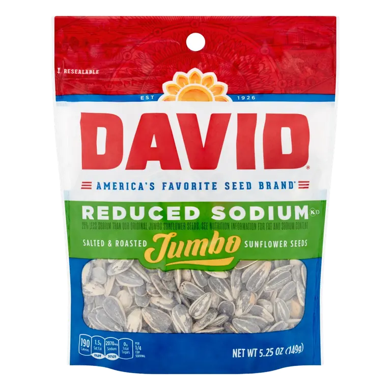 Seeds Reduced Sodium Salted and Roasted Jumbo Sunflower Seeds, Keto Friendly Snack