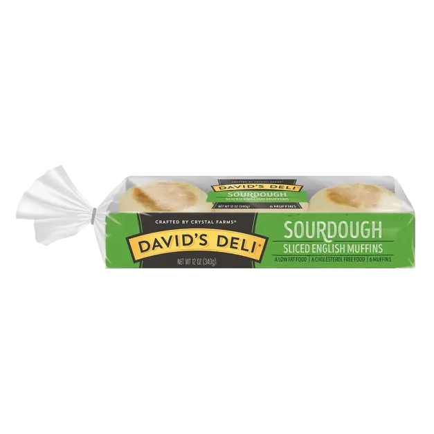 David's Deli English Muffins, Sourdough, Sliced, 6Ct