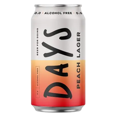 0.0% Alcohol Free Peach Lager