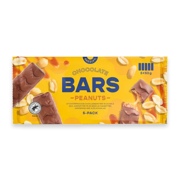 Bars Peanuts Chocolate 5-pack