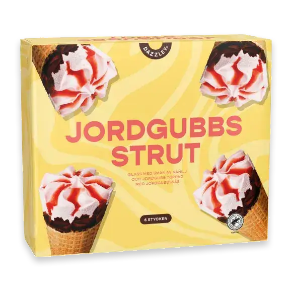 Jordgubb Strut Glass