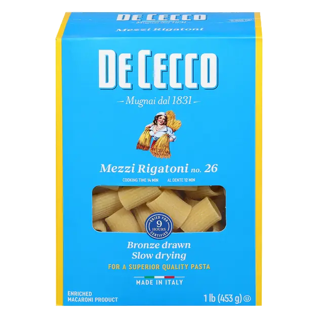 Mezzi Rigatoni Pasta