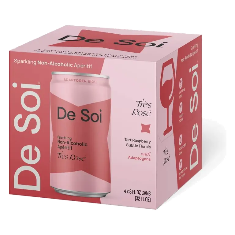 De Soi Très Rosé Non-Alcoholic Aperitif, 4pk/8 fl oz Cans