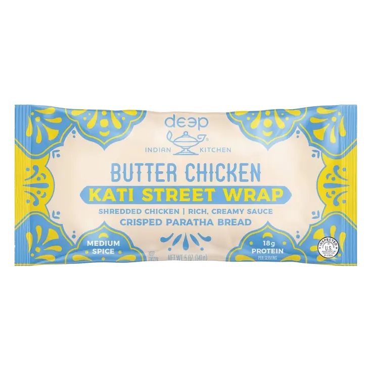 Deep Indian Kati Frozen Butter Chicken Wrap, 5oz