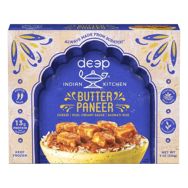 Deep Indian Kitchen Gluten Free Butter Paneer with Rice, 9oz
