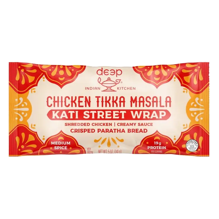 Deep Indian Kitchen Kati Chicken Tikka Masala Wrap, 5oz