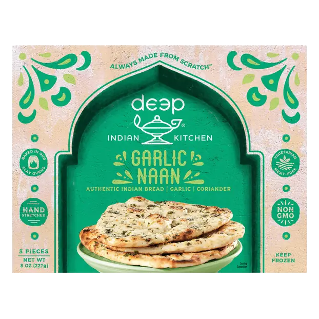 Naan Bread Garlic - 3 ct