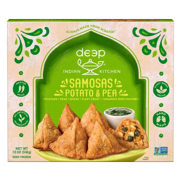 Deep Indian Kitchen Potato & Pea Samosa, 12oz