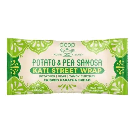 Deep Indian Kitchen Potato & Pea Samosa Kati Street Wrap, 5oz