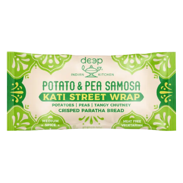 Vegetarian Potato & Pea Samosa Kati Street Wrap Frozen