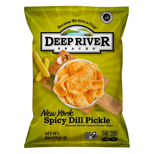 Snacks New York Spicy Dill Pickle Kettle Cooked Potato Chips
