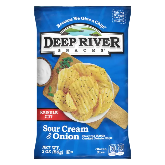 Snacks Sour Cream & Onion Krinkle Cut Potato Chips