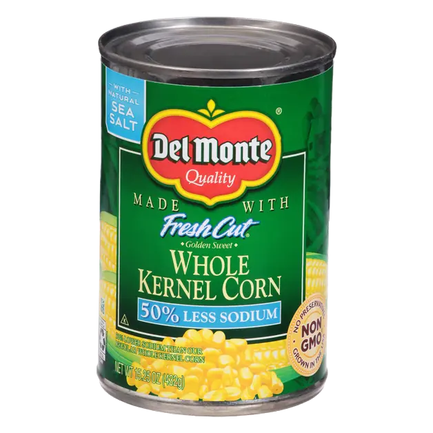 50% Less Sodium Golden Sweet Whole Kernel Corn with Sea Salt