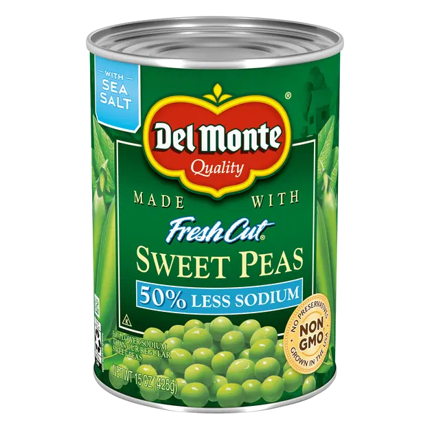 50% Less Sodium Sweet Peas