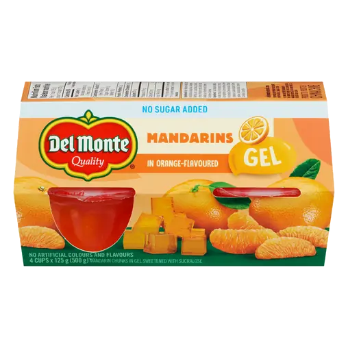Gel Cups Mandarins In Orange-Flavoured 4 x 125 g