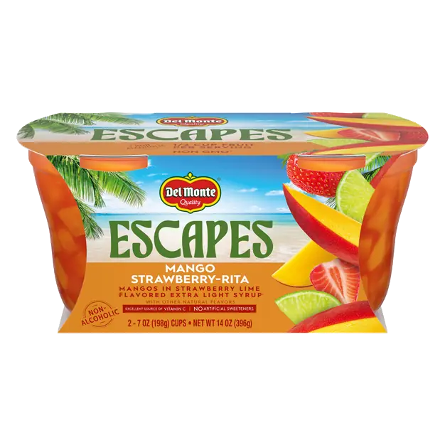 Escapes Non-Alcoholic Mango Strawberry-Rita Fruit Cups - 2 ct