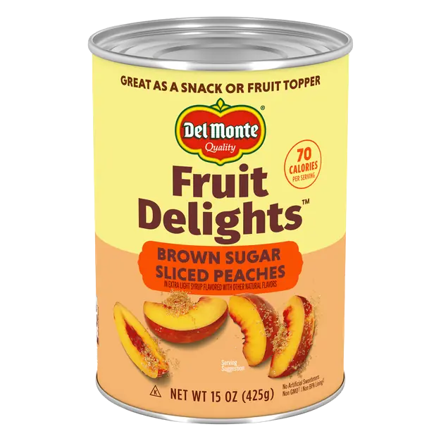 Fruit Delights Brown Sugar Sliced Peaches in Extra Light Syrup