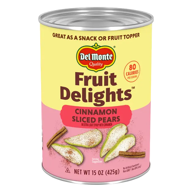 Fruit Delights Cinnamon Sliced Pears in Extra Light Syrup