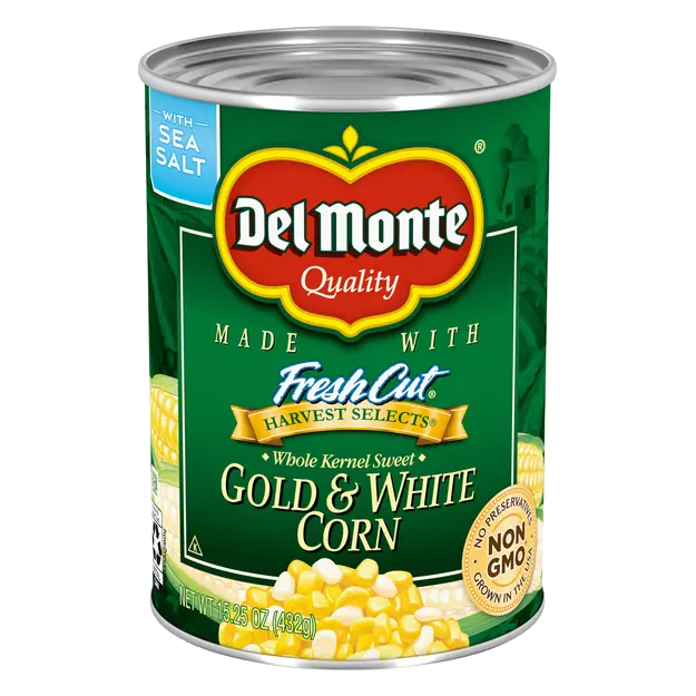 Gold & White Whole Kernel Sweet Corn with Sea Salt