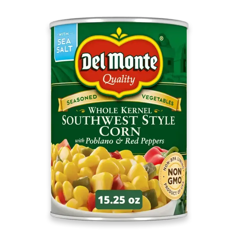 Southwest Whole Kernel Corn Canned Vegetables with Poblano and Red Peppers