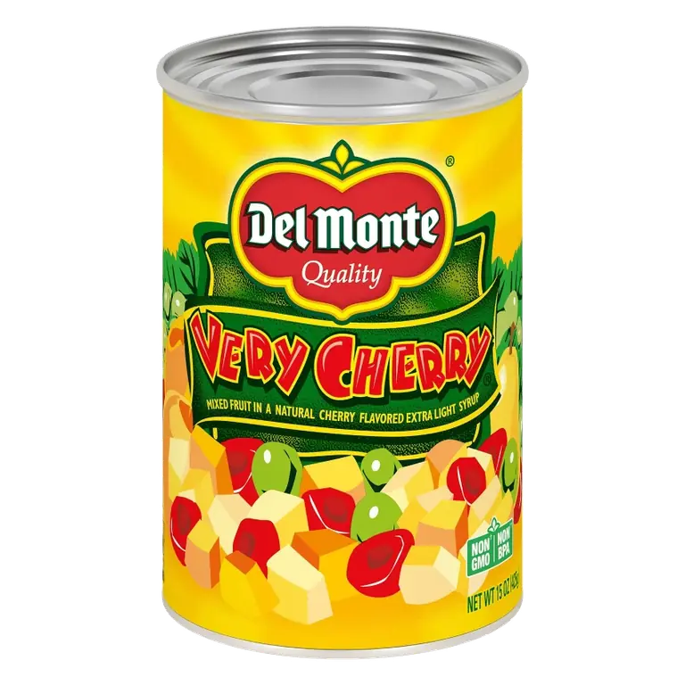 Del Monte Very Cherry Mixed Fruit in a Natural Cherry Flavored Light Syrup, 15oz