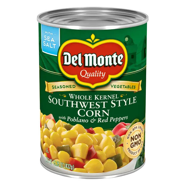 Whole Kernel Southwest Corn with Poblano & Red Peppers