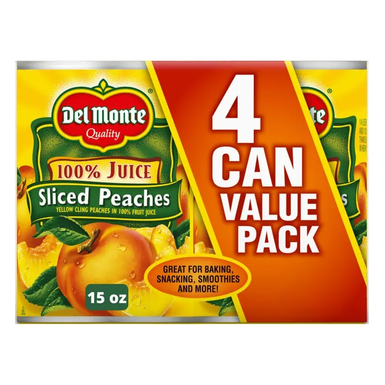 Yellow Cling Sliced Peaches in 100% Fruit Juice, 100% Fruit Juice