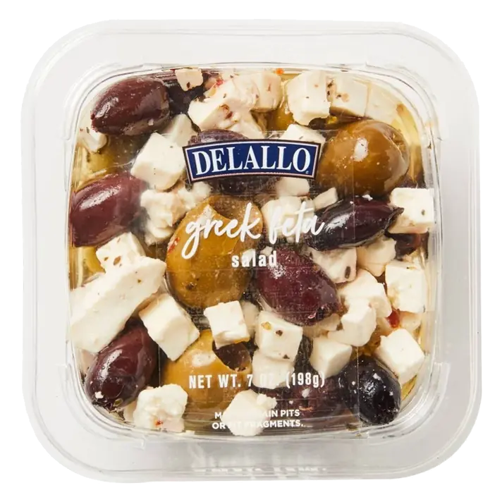 DeLallo Deli Greek Feta Salad in Oil, 7oz: Gluten-Free, No Artificial Preservatives, Peanut-Free