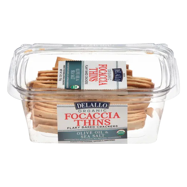 Organic Olive Oil & Sea Salt Focaccia Thins Crackers
