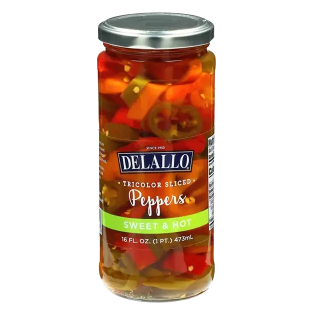 Tricolor Sliced Sweet & Hot Peppers