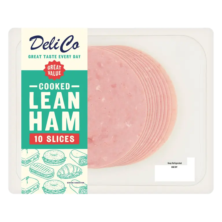 Deli Co 10 Cooked Lean Ham Slices 200g