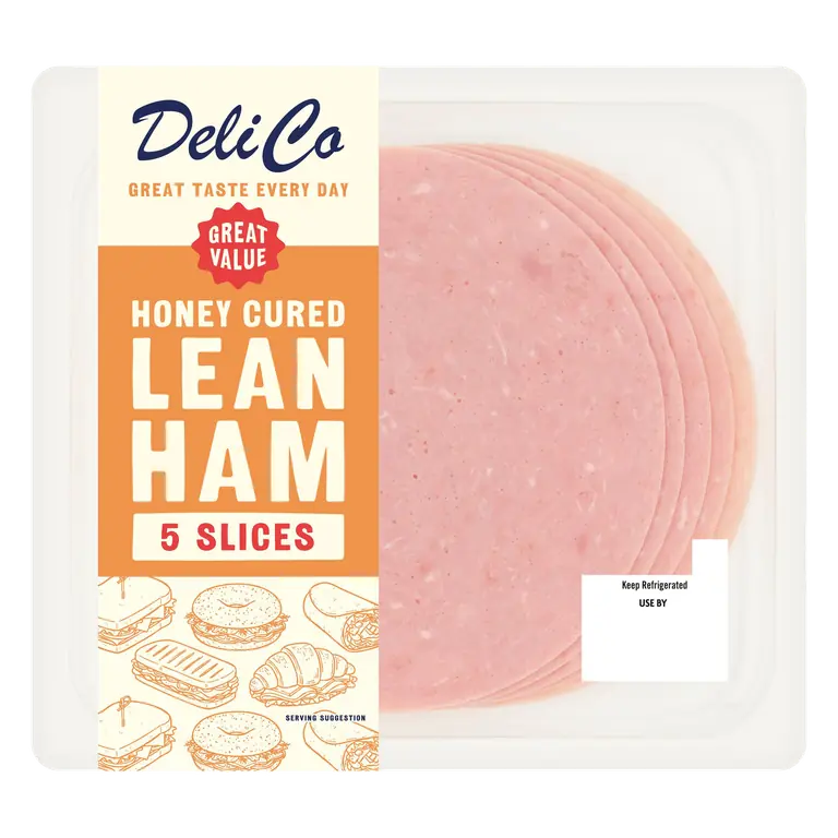 Deli Co 5 Honey Cured Lean Ham Slices 90g
