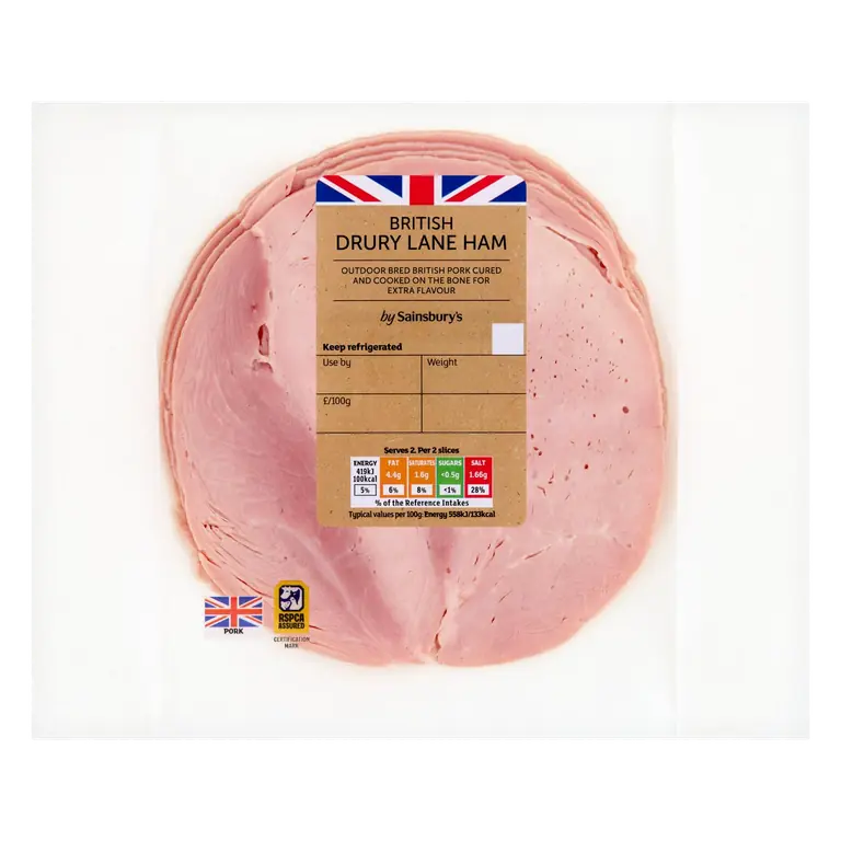 British Drury Lane Cooked Ham Slices x4 150g