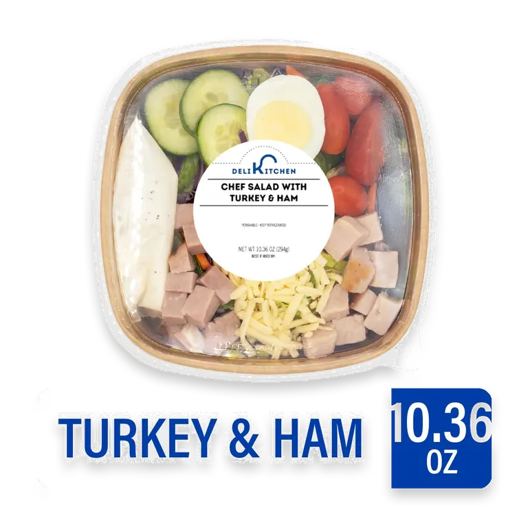 Chef Salad With Turkey and Ham