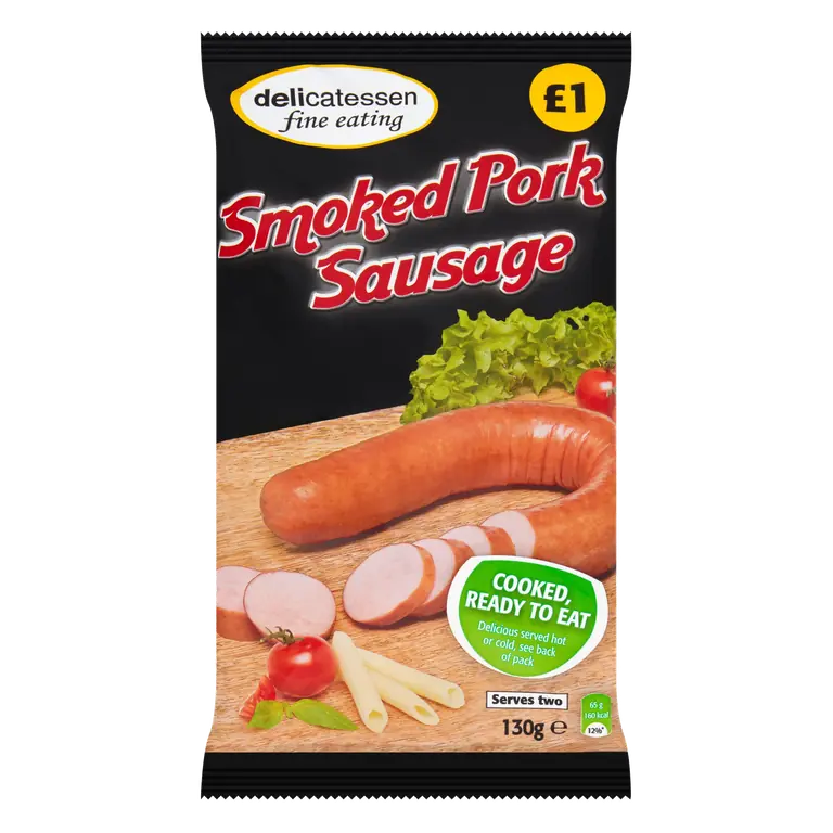 Delicatessen Fine Eating Smoked Pork Sausage 160g
