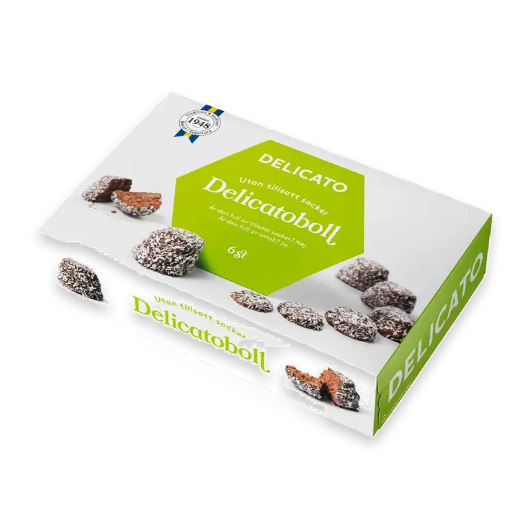 Delicatoboll utan tillsatt socker 6-p 240g
