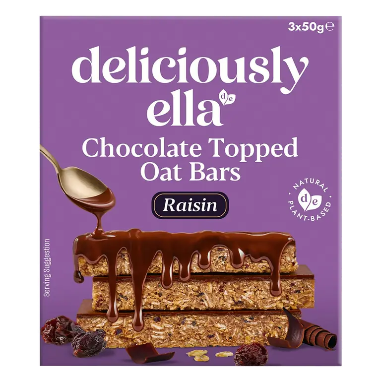 3 x 50g Raisin Chocolate Topped Multipack Oat Bars