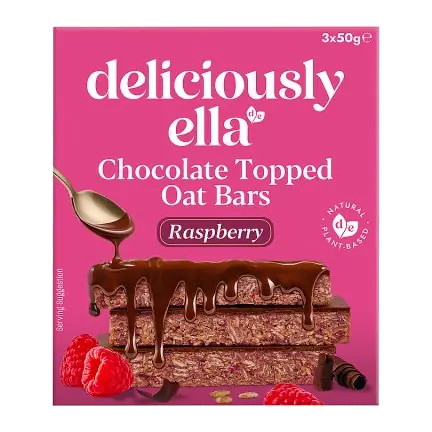 Chocolate Topped Raspberry Oat Bars