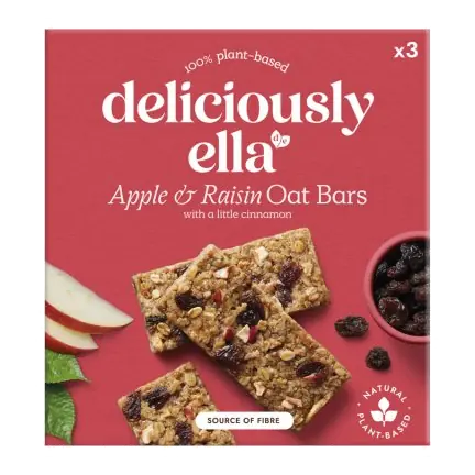 Gluten Free & Vegan Apple, Raisin Oat Bars