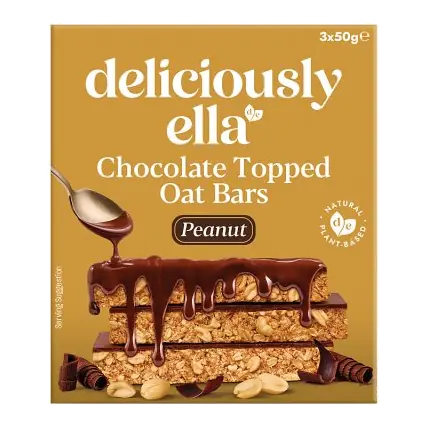 Peanut Chocolate Topped Oat Bars