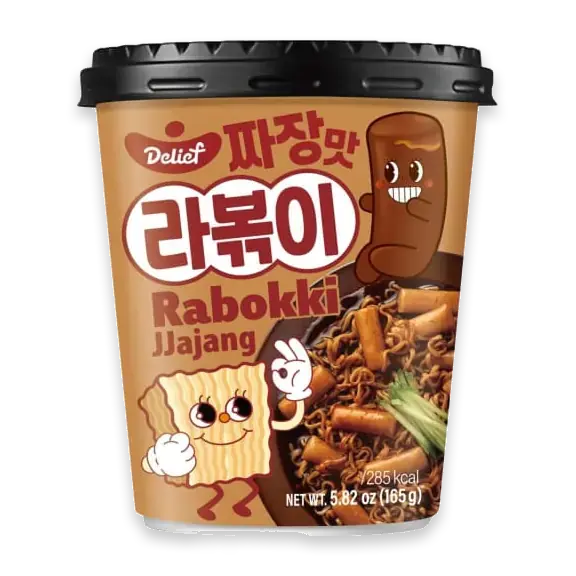 Rabokki Jjajang Nudlar i Kopp