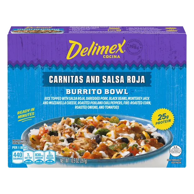 Carnitas & Salsa Roja Burrito Bowl Frozen Meal