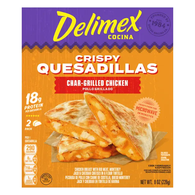 Char-Grilled Chicken Crispy Quesadillas Frozen Meal