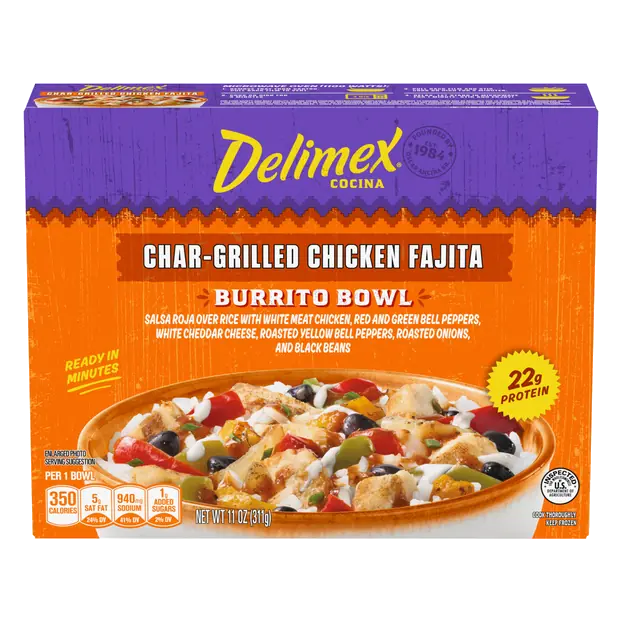 Char-Grilled Chicken Fajita Burrito Bowl Frozen Meal