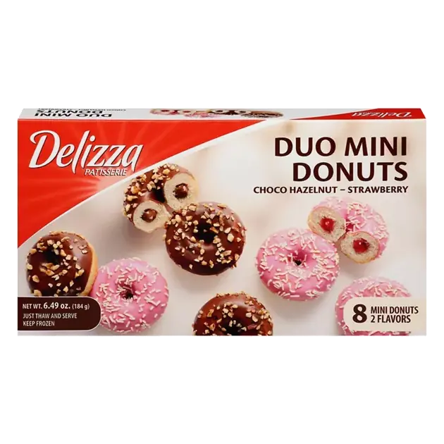 Choco Hazelnut-Strawberry Duo Mini Donuts