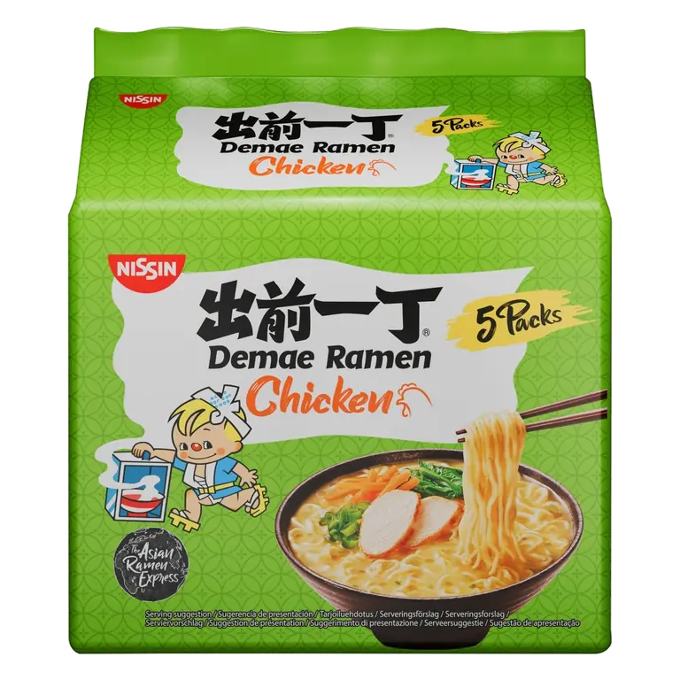Nissin Demae Ramen Chicken Flavour Noodles 5 x 100g (500g)