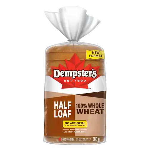 100% Whole Wheat Bread Half Loaf 380 g