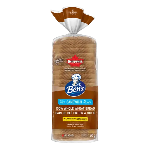 Whole Wheat Thin Sandwich Bread 675 g