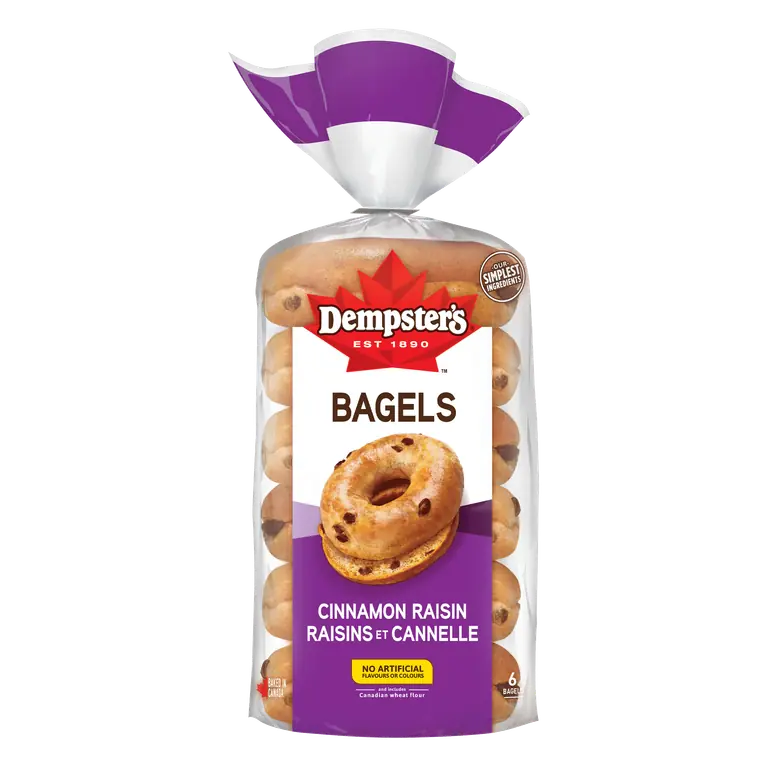 Bagels Cinnamon Raisin 6 Pack 450 g