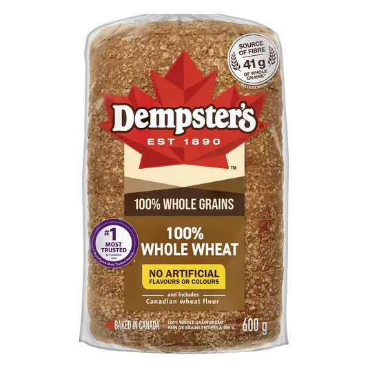 Bread 100% Whole Wheat Whole Grains 600 g